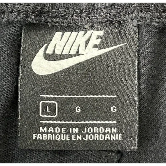 Nike Black Athletic Jogger Sweatpants Mens Sz Large 100% Cotton - Picture 8 of 9